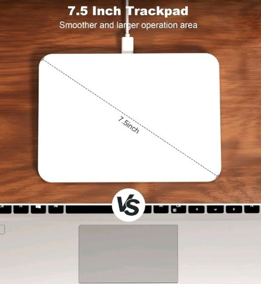 Trackpad for Mac/Windows 2.4G USB 7.5 High Precision Multi-Gesture Control New